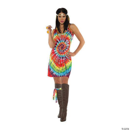 TIE DYE MINI DRESS ADULT XLARGE