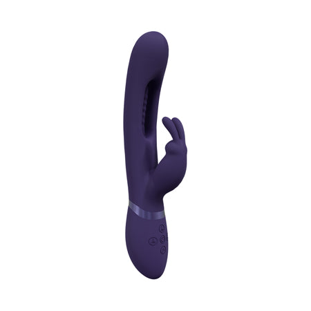 VIVE Mika Rechargeable Triple Motor Vibrating Rabbit With Innovative G-Spot Flapping Stimulator Purple