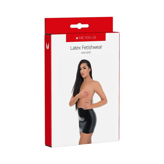 Me You Us Latex Mini Skirt Large - Sexy Stretchy Faux Leather Party Clubwear