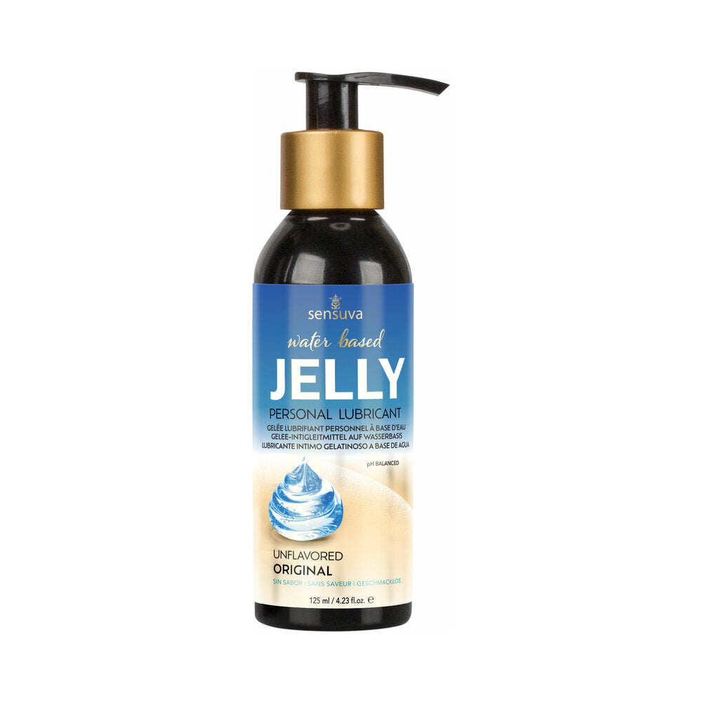 Sensuva Jelly Water-Based Personal Lubricant 4 oz Bottle Smooth Long-Lasting