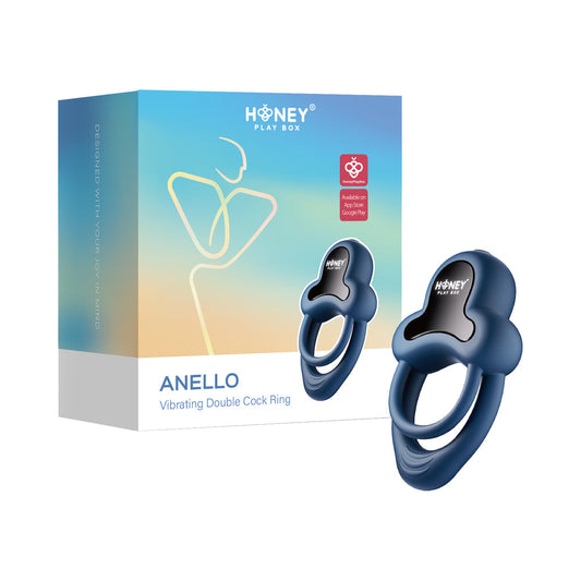 Honey Play Box Anello App-Controlled Vibrating Double Cock Ring with Clitoral St