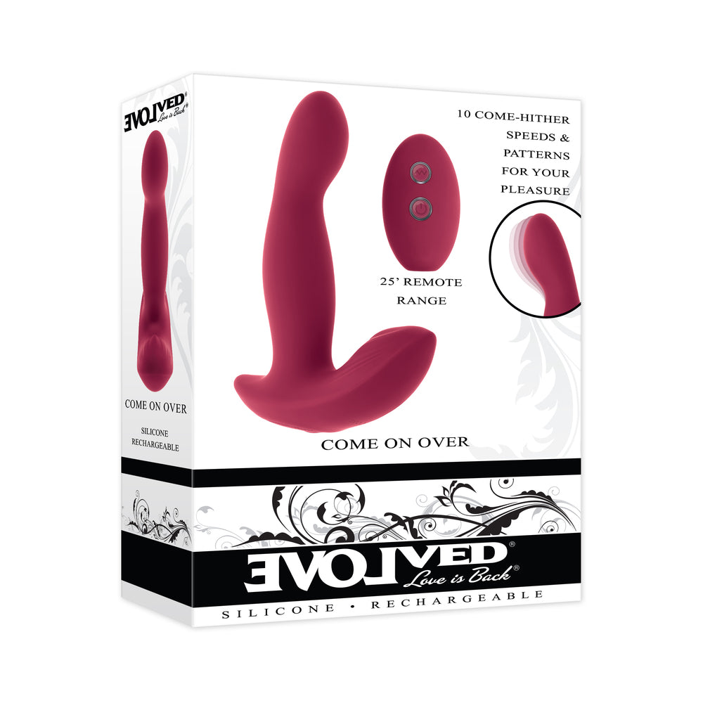 Evolved Come On Over Rechargeable Silicone Remote-Controlled Come-Hither Vibrato