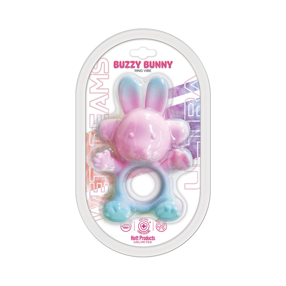 Wet Dreams Ultra Buzzy Bunny Liquid Silicone Ring Vibe