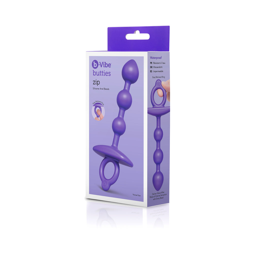 b-Vibe Butties Zip Silicone Anal Bead – Fun & Flexible Silicone Beaded Plug