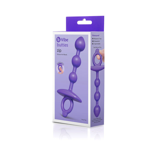 b-Vibe Butties Zip Silicone Anal Bead – Fun & Flexible Silicone Beaded Plug