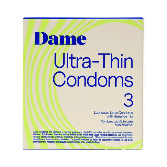 Dame Condom 3-Pack – Premium Latex Condoms for Safe Intimacy