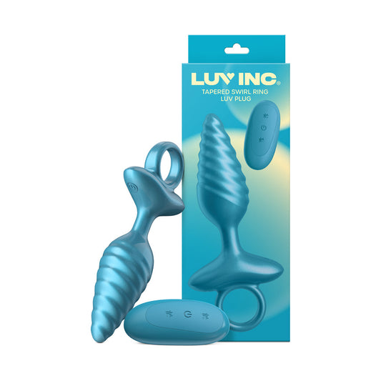 Luv Inc. Tr59 Tapered Swirl Ring Luv Plug Metallic Blue – Adult Pleasure Ring