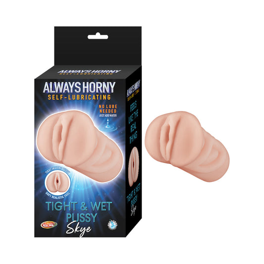 Always Horny Self-Lubricating Masturbator Skye Beige – Male Solo Pleasure Toy