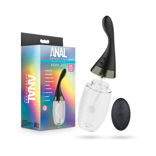 Anal Adventures Platinum Aqua Jet Black – Advanced Adult Anal Pleasure Toy