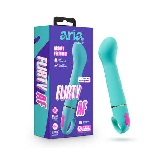 Aria Flirty AF 2.0 Rechargeable Vibe Teal – Compact Adult Personal Vibrator