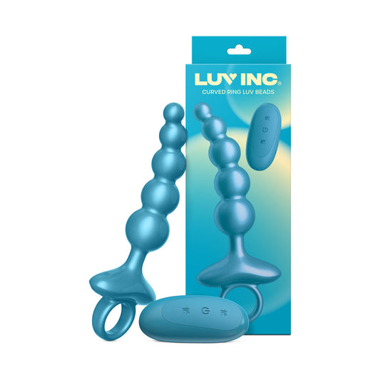 Luv Inc Cr23 Curved Ring Luv Beads Metallic Blue – Adult Pleasure Accessory