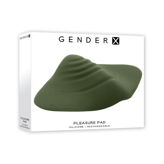 Gender X Pleasure Pad Rechargeable Grinding Pad & Silicone Stroker, Green