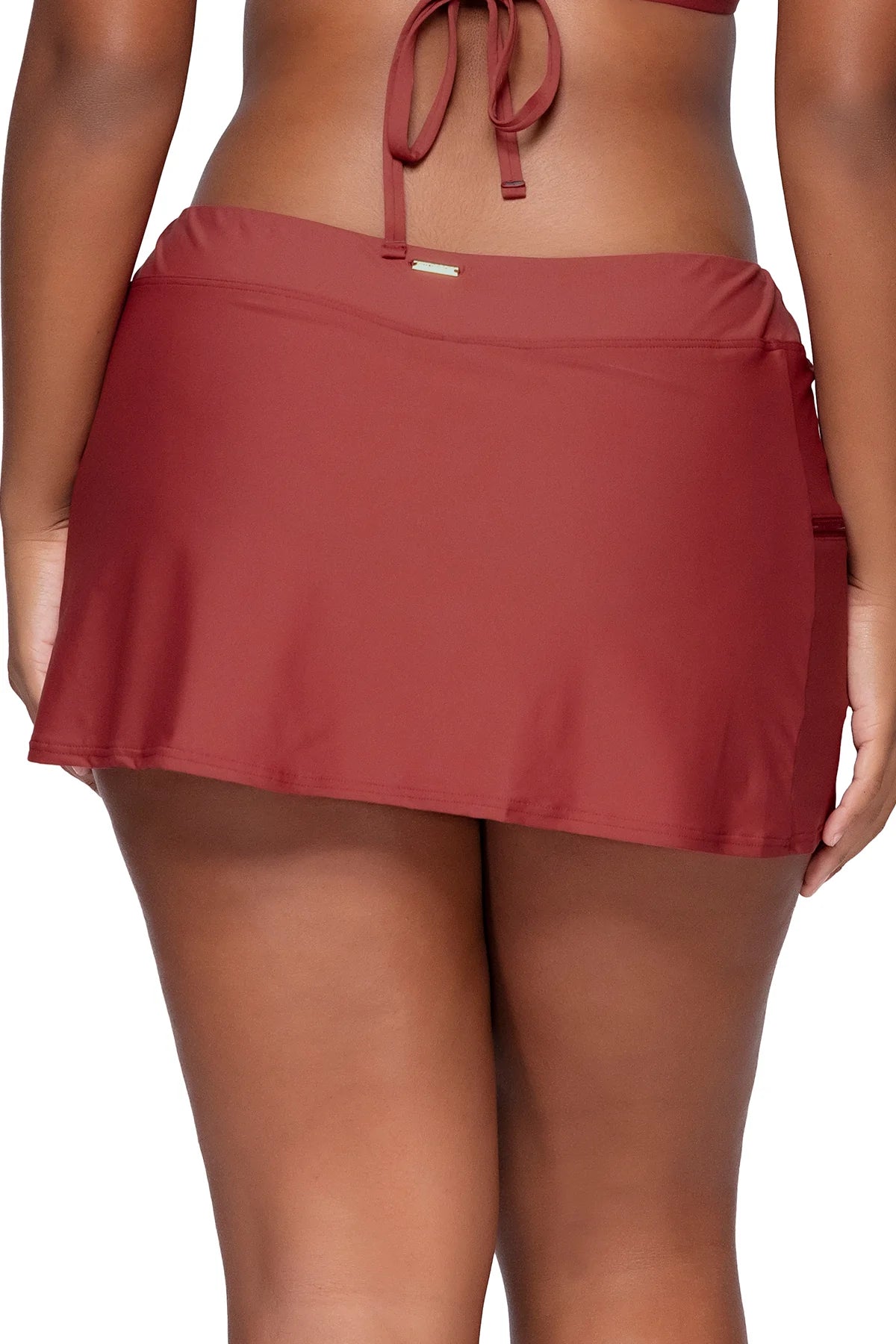 Sunsets Tuscan Red Sporty Swim Skirt