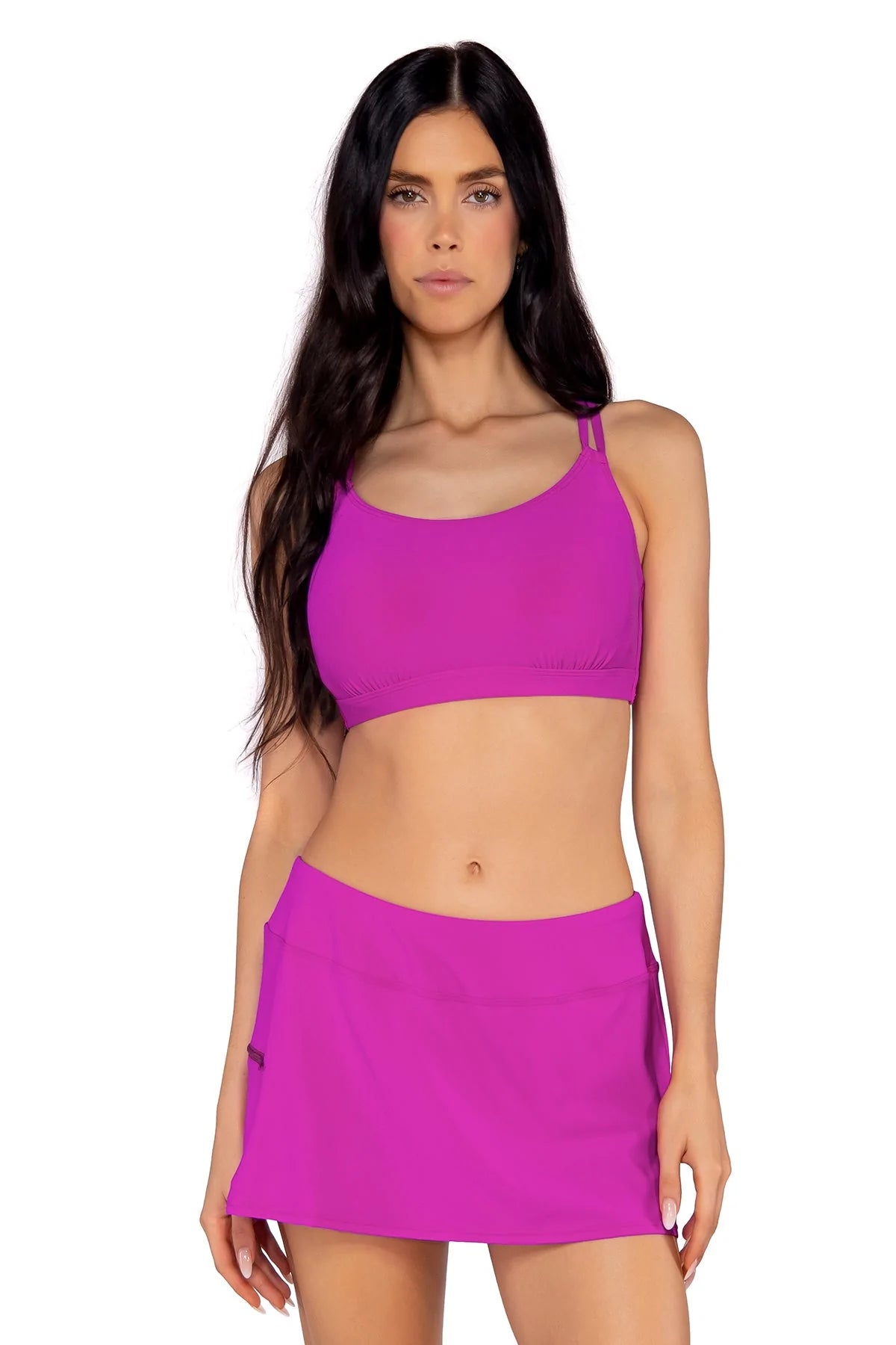 Sunsets Wild Orchid Sporty Swim Skirt