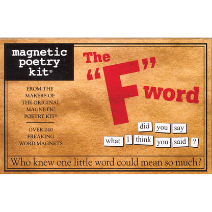 Magnetic Poetry Kit: The "F" Word