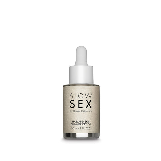 Bijoux Indiscrets Slow Sex Hair & Skin Shimmer Dry Oil – Sensual Glow Oil, Adult