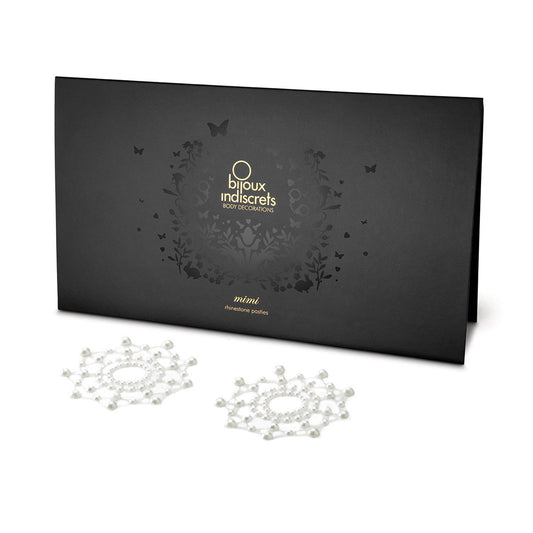 Bijoux Indiscrets Mimi Jewel Pasties Pearl – Adhesive Nipple Covers, Sexy Festiv