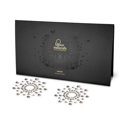 Bijoux Indiscrets Mimi Jewel Pasties Silver – Sexy Nipple Covers, Festival Wear