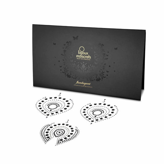 Bijoux Indiscrets Flamboyant Black Silver – Elegant Lingerie Accessory, Luxury