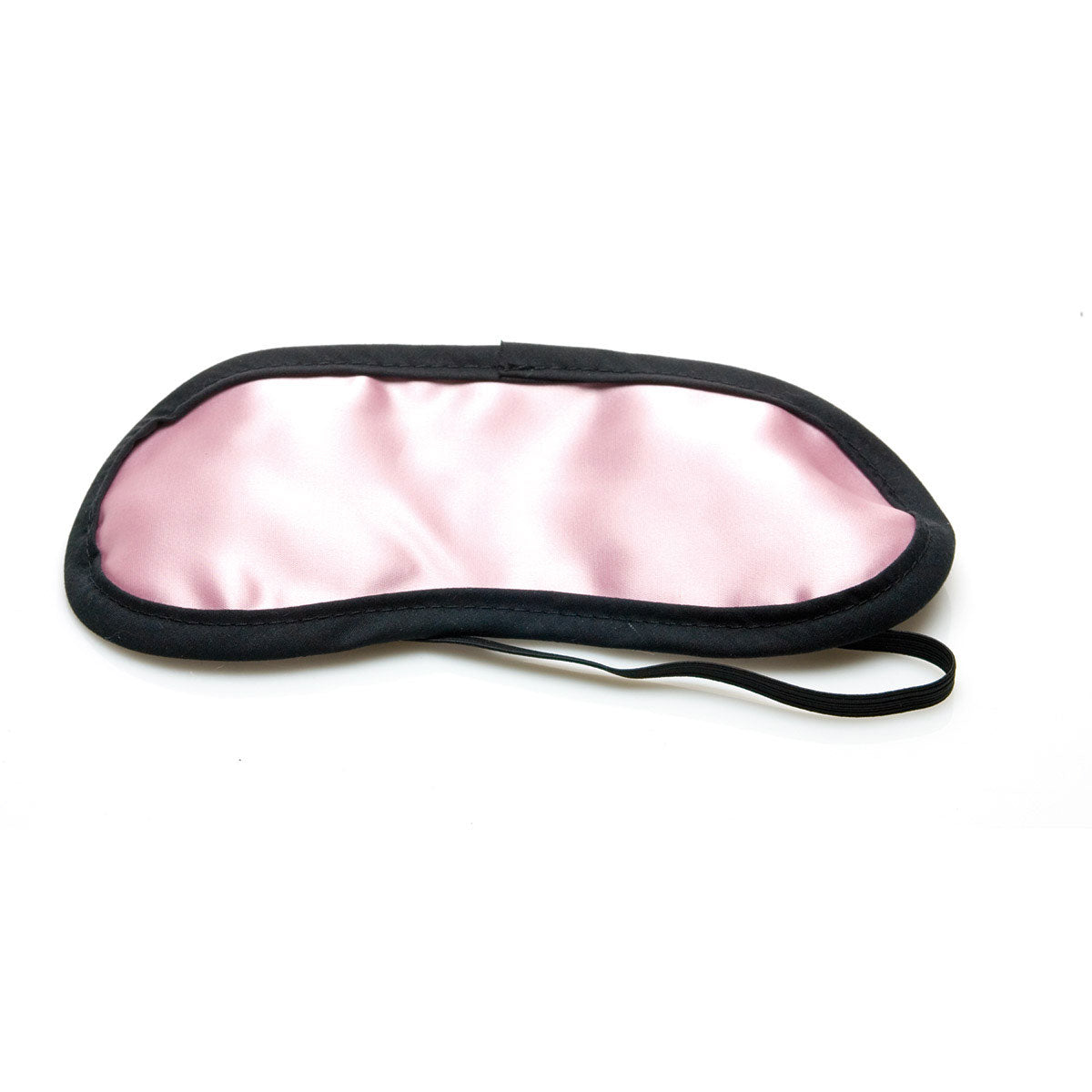 Sex Kitten Pink Satin Eye Mask with Black Trim - Sensory Sleep Mask
