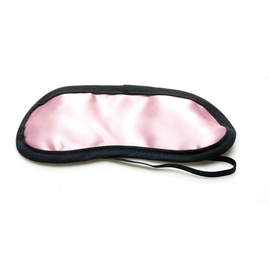 Sex Kitten Pink Satin Eye Mask with Black Trim - Sensory Sleep Mask