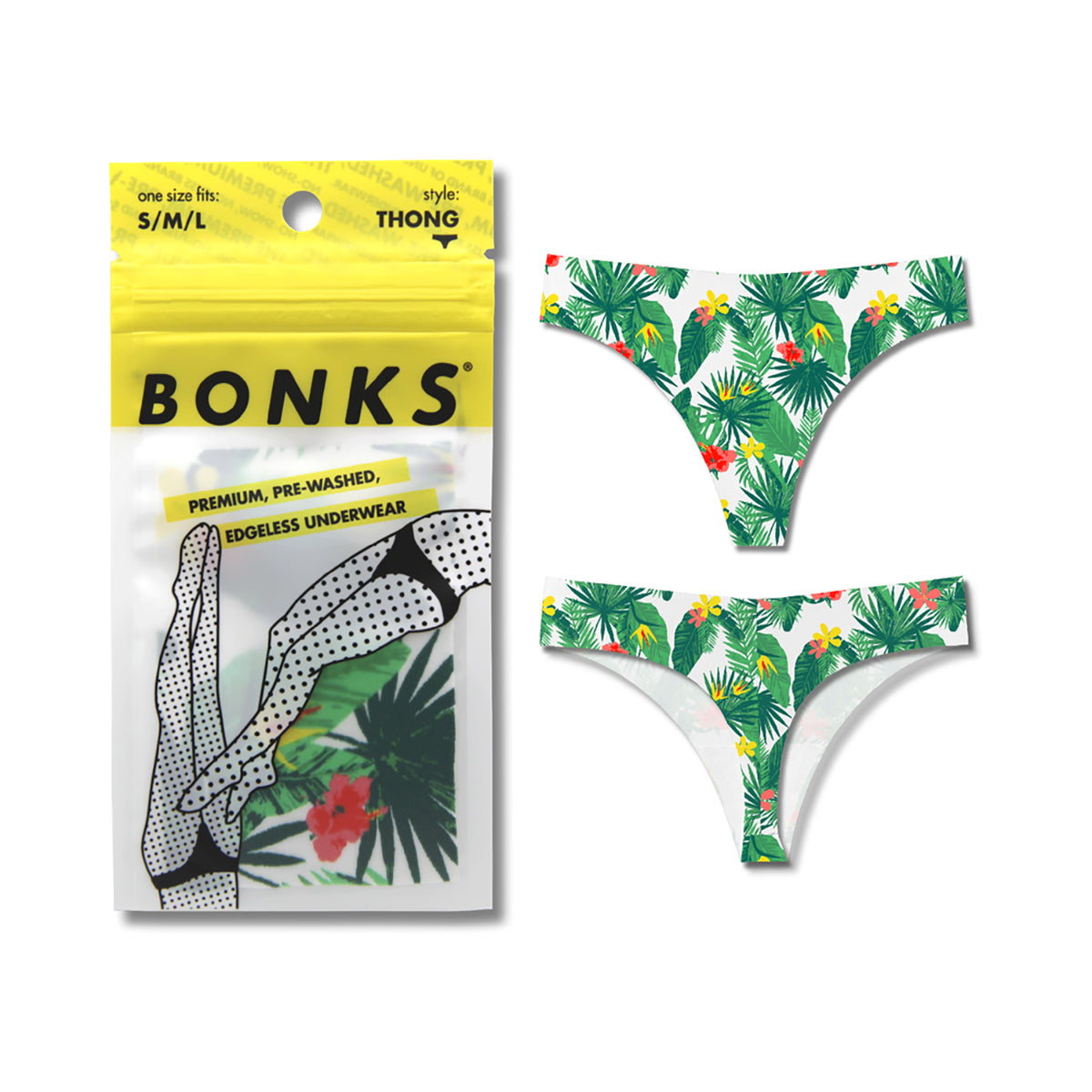Bonks Tropic Like It's Hot Seamless Thong O/S - Sexy Lingerie