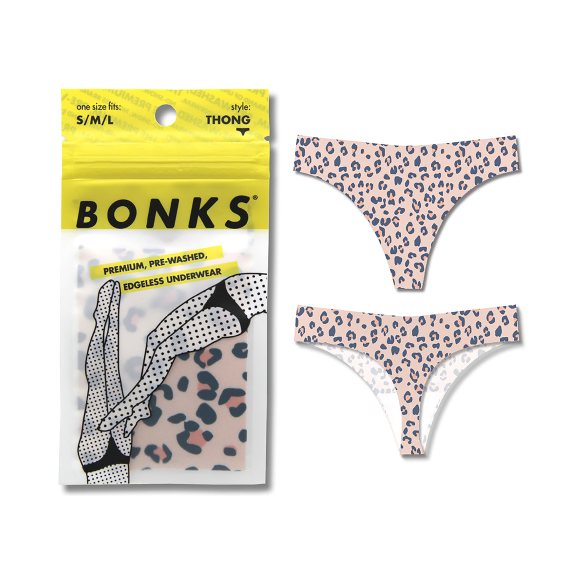 Bonks Cat's Out of the Bag Seamless Thong O/S - Comfortable Lingerie