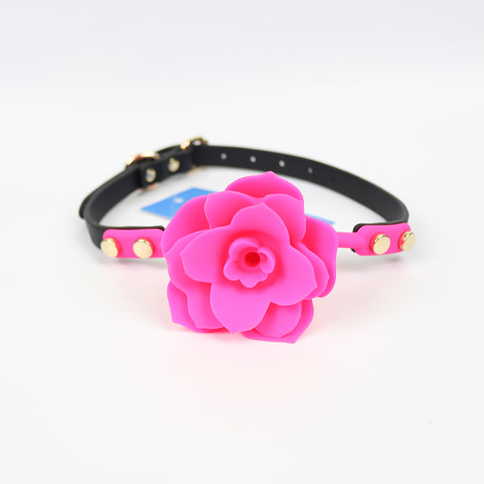 Ple'sur Flower Ball Gag Breathable Silicone Pink - Comfortable BDSM Toy