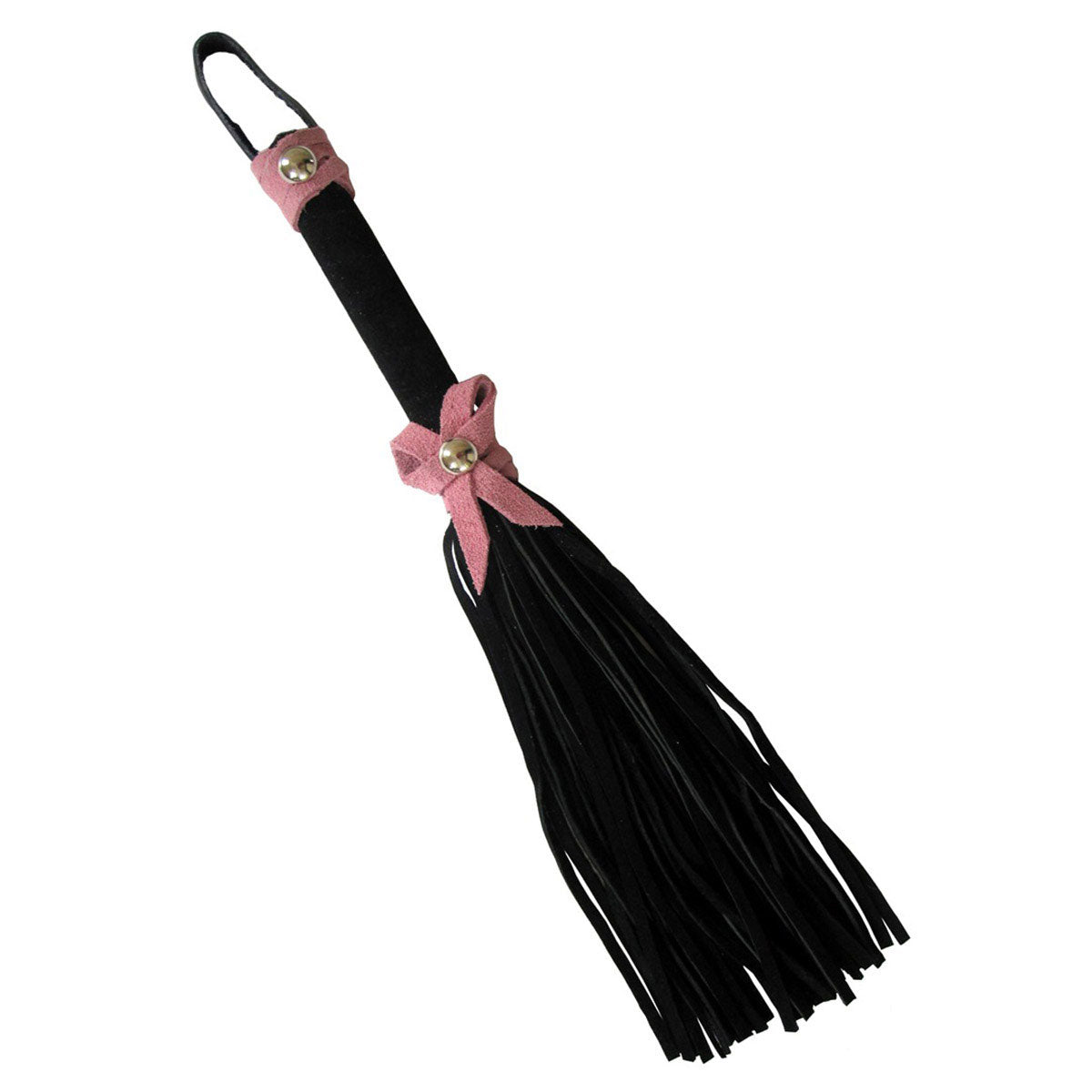 Love Knot Mini Flogger w/ Bow - Black w/Pink Bow