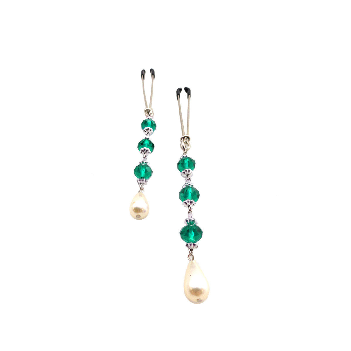 Bijoux de Nip Pearl Turquoise Beads - Elegant Nipple Jewelry Pasties