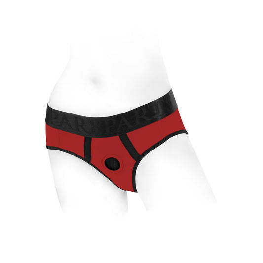 SpareParts Tomboi Harness Red/Black Nylon - XL Durable, Comfortable Underwear