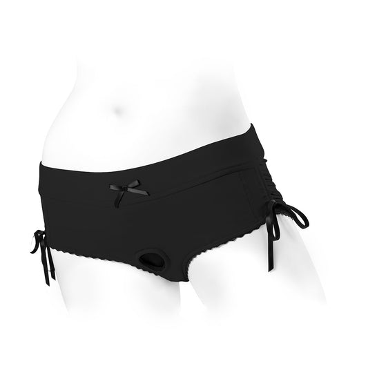 SpareParts Sasha Harness Black/Black Nylon - Medium Size - Flexible Nylon Harnes