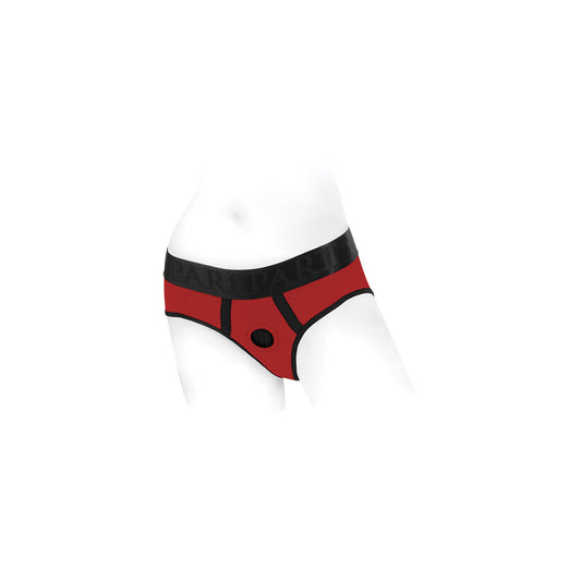 SpareParts Tomboi Harness Red/Black Nylon - XXS Size - Stylish Nylon Harness