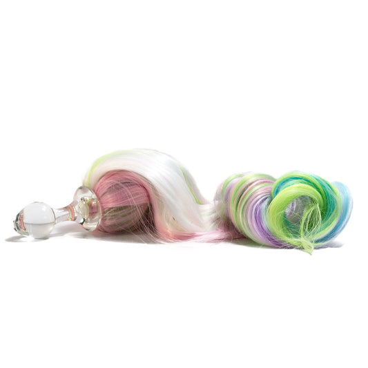 Crystal Delights My Lil Pony Tail Pastel Rainbow - BDSM Tail Accessory