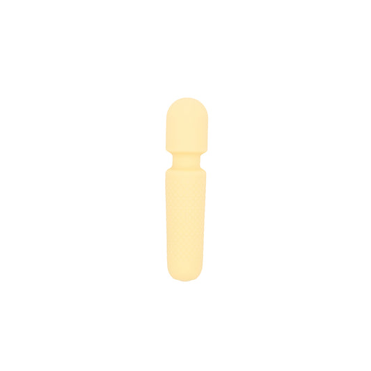Emojibator Tiny Wand Vibrator - Cream Compact Powerful Personal Massager