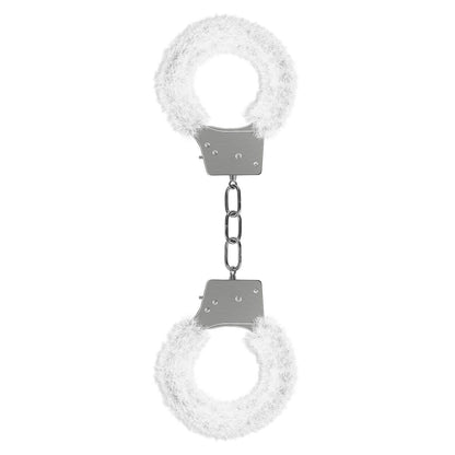 Shots Ouch! Beginner's Furry Handcuffs - White