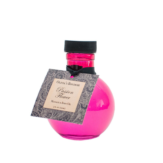 Olivia's Boudoir Massage Oil 4oz - Passion Flower - Sensual Massage Oil