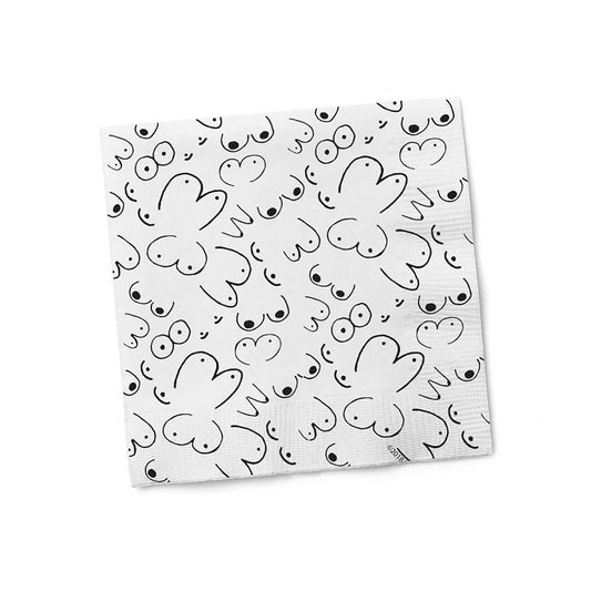 Twisted Wares Boobs Napkins - Humorous Fun Party Napkins for Adults