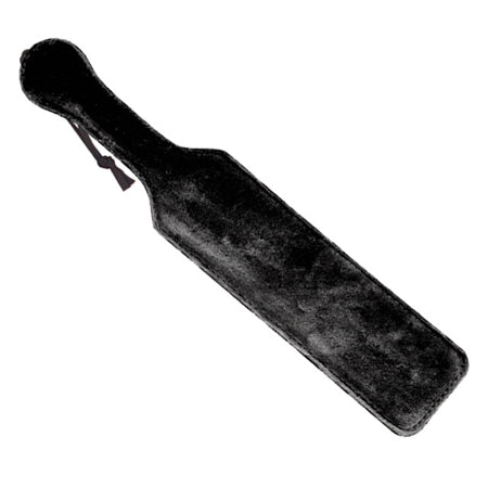 Leather Paddle with Black Fur