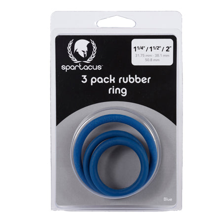 Spartacus Cock Ring Set (3 RubberRings-Blue)