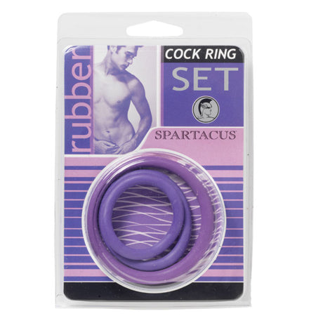 Spartacus Cock Ring Set (3 Rings-Purple)