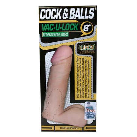 Vac-U-Lock - 6 Inch UR3 Cock White
