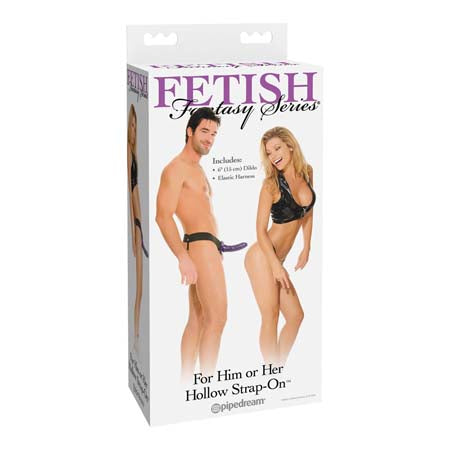 Fetish Fantasy For Him or Her Hollow Strap-On Purple