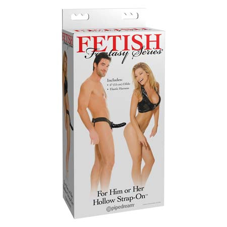 Fetish Fantasy For Him or Her Hollow Strap-On Black