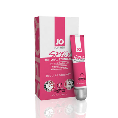 JO Spicy Clitoral Gel - Warming - Stimulant (Silicone-Based) 0.34 fl oz - 10 ml