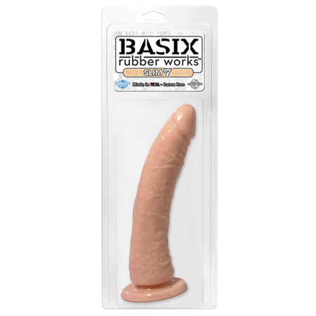 Basix Rubber Works - 7in. Slim Dong with Suction Cup Flesh