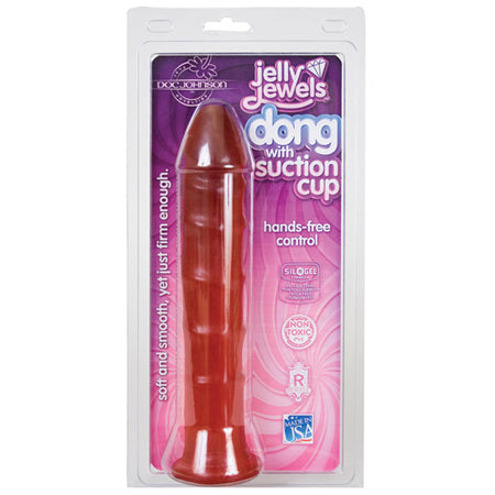 Jelly Jewel Dong W- Suction Cup (Ruby)