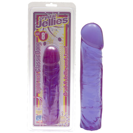 Crystal Jellies - Classic Dong Purple 8in