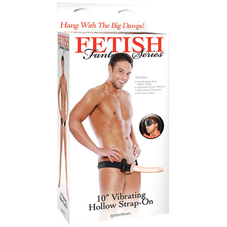 Fetish Fantasy Vibrating Hollow Strap-On Flesh