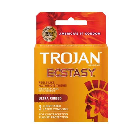Trojan Ultra Ribbed Ecstasy (2pk)